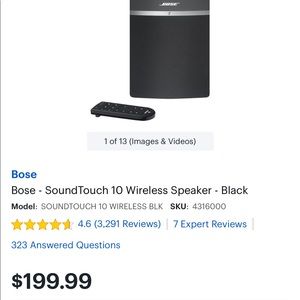Like new Bose Soundtouch 10 speaker